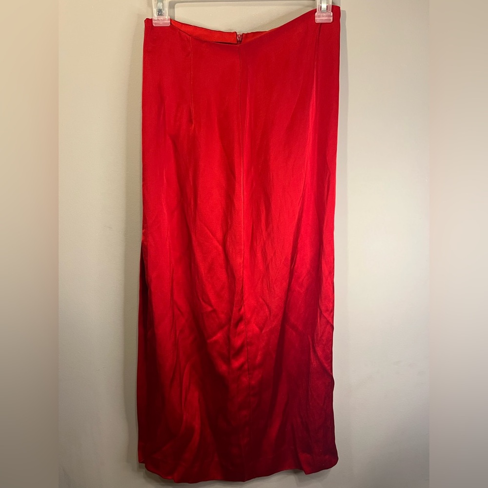 Zara Vibrant Red Maxi Skirt